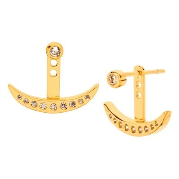 Gorjana crescent shimmer ear jacket earrings - Picture 2 of 4